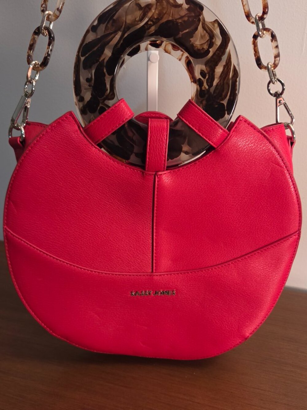 SASSY JONES RED SHOULDR BAG